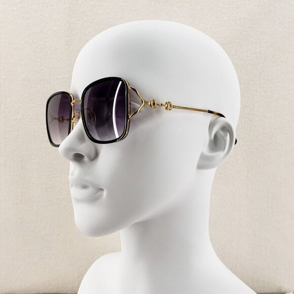 Gucci GG1016 Square Sunglasses Black Gray OS - Picture 12 of 16
